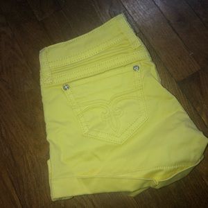 yellow rock revival shorts